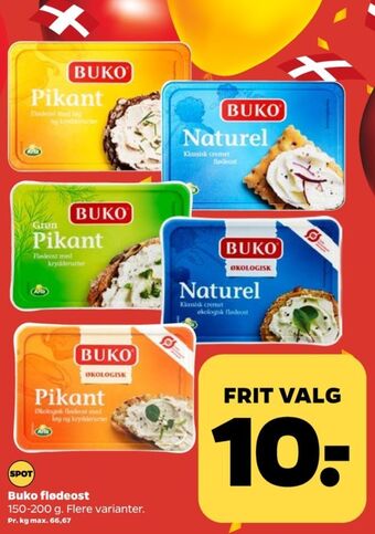 Netto Buko flødeost pikant tilbud