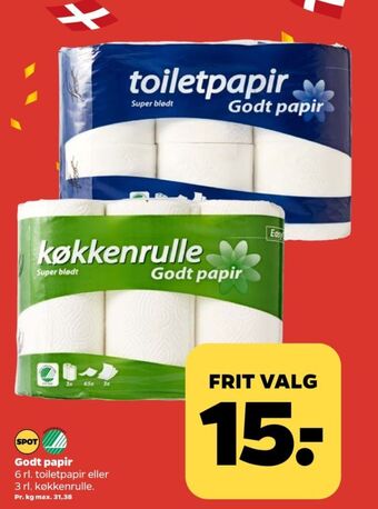 Netto Godt papir toiletpapir tilbud