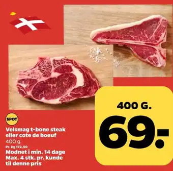 Netto Velsmag t-bone steak tilbud