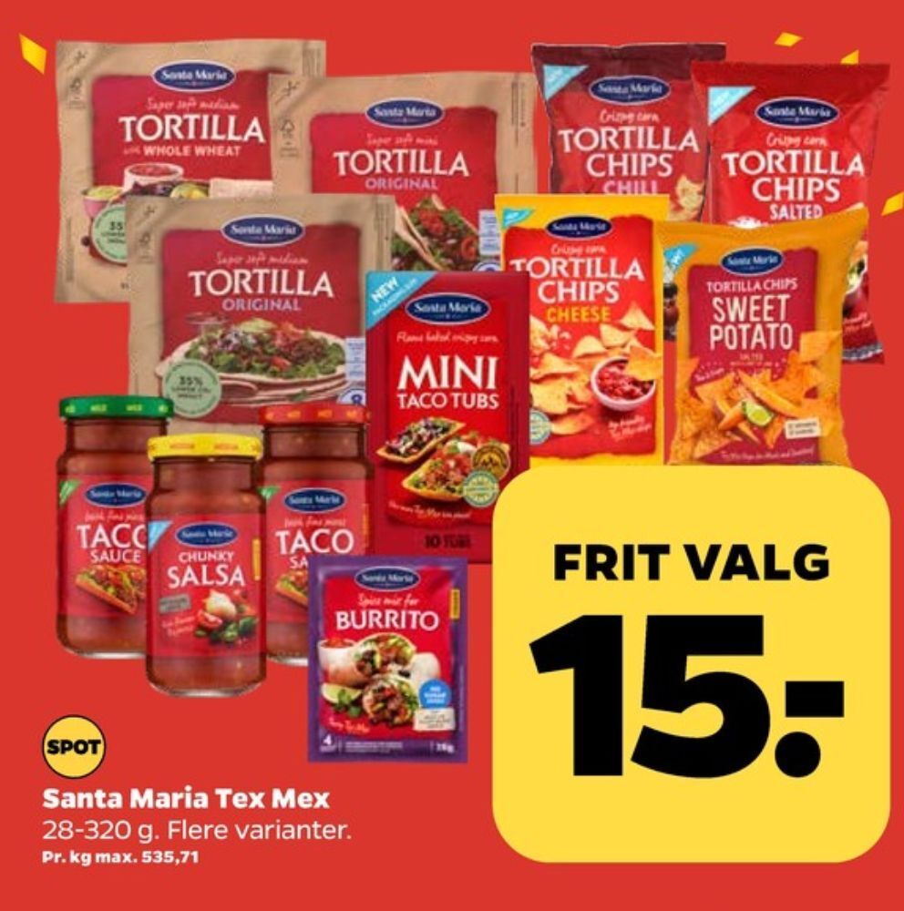 Santa maria tortillawrap tilbud hos Netto