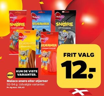 Netto Malaco slikstjerner karamel tilbud