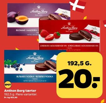 Netto Anthon berg marcipantærter blomme i madeira tilbud