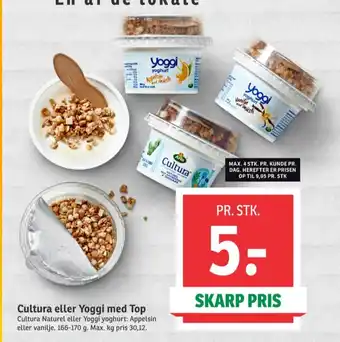 SPAR Cultura yoghurt naturel, havreknas & tranebær tilbud