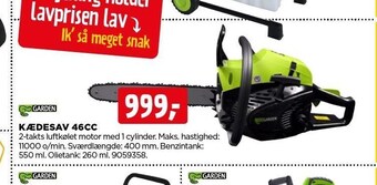 jem & fix Kædesav 46cc tilbud