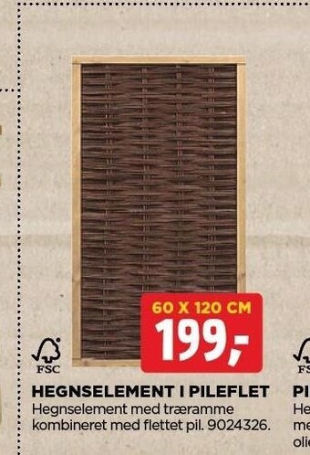 jem & fix Hegnselement i pileflet tilbud