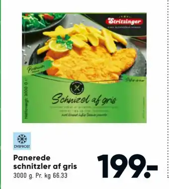 Panerede Schnitzler af Gris
