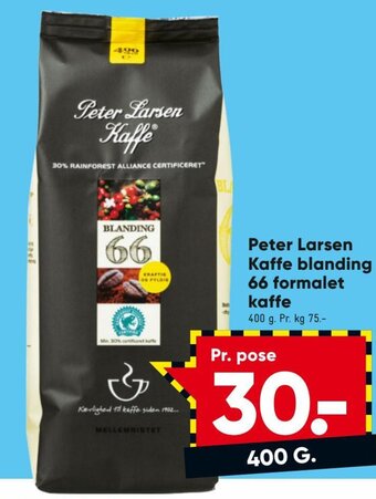 Peter Larsen Kaffe Blanding 66 Formalet Kaffe