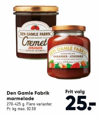 Bilka Den Gamle Fabrik Marmelade tilbud