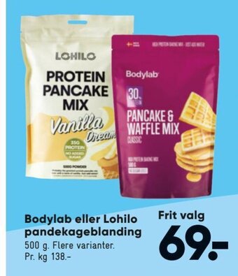 Bilka Bodylab Eller Lohilo Pandekageblanding tilbud