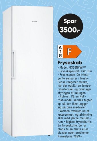 Bilka Fryseskab tilbud