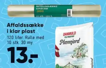 Bilka Affaldssække i Klar Plast tilbud
