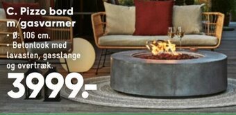 Bilka Pizzo Bord M/Gasvarmer tilbud