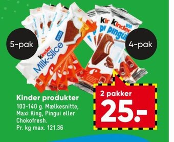 Bilka Kinder Produkter tilbud