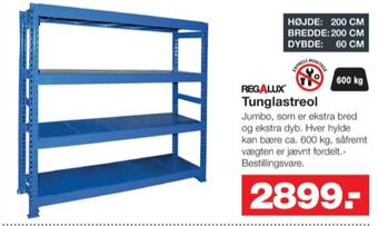 Bauhaus Regalux reol tilbud