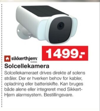 Sikkerthjem overvågningskamera