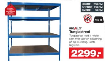 Bauhaus Regalux reol tilbud