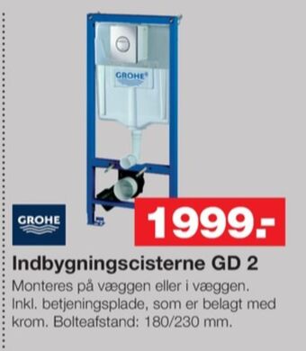 Bauhaus Grohe indbygningscisterne tilbud