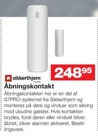 Sikkerthjem alarmtilbehør