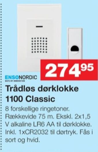 Ensonordic dørklokke