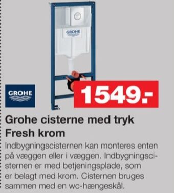 Grohe indbygningscisterne