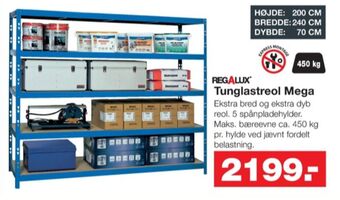 Bauhaus Regalux reol tilbud