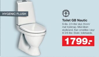 Bauhaus Gustavsberg toilet tilbud