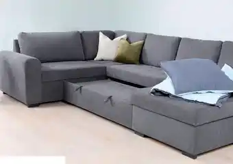 Daells Bolighus Sovesofa hjørne med chaiselong tilbud