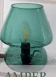 Daells Bolighus Bordlampe vintage grøn h.18 cm tilbud