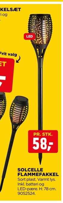 jem & fix Solcelle flammefakkel tilbud