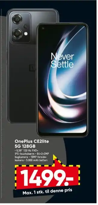 Bilka Oneplus nord ce 2 lite mobiltelefon tilbud