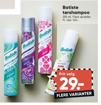 Bilka Batiste tørshampoo tilbud