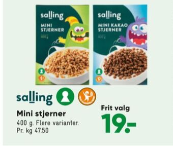 Mini stjerner morgenmadsprodukt