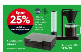 Bilka Wilfa kaffemaskine tilbud