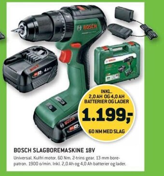 XL-BYG Bosch Slagboremaskine 18V tilbud