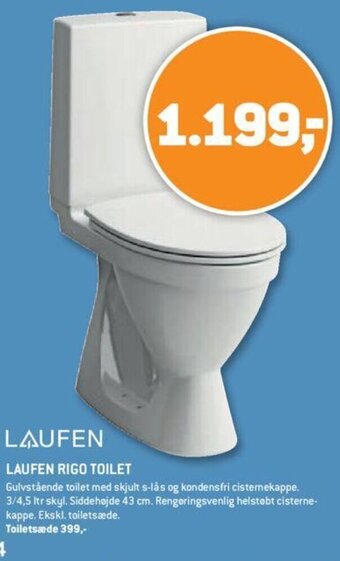 XL-BYG Laufen Rigo Toilet tilbud