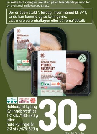 REMA 1000 Rokkedahl kyllingebrystfilet tilbud