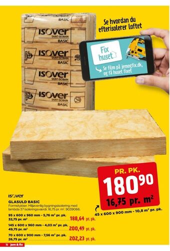 jem & fix Isover isolering tilbud