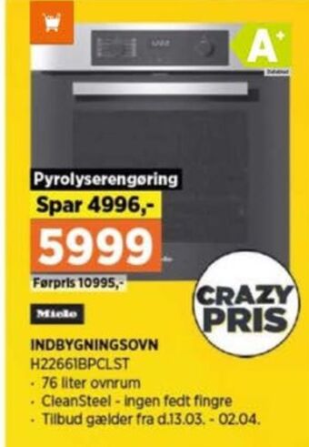 Miele indbygningsovn