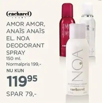 Salling Amor amor, anaïs anaïs el. noa deodorant spray tilbud