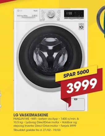 Punkt1 Lg vaskemaskine tilbud