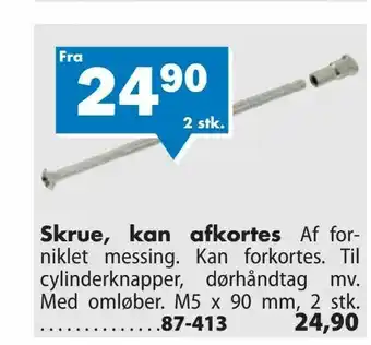 Skrue, kan afkortes