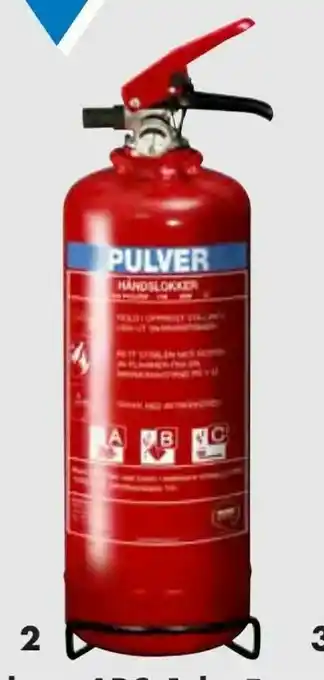Brandslukker pulver, ABC 2 kg