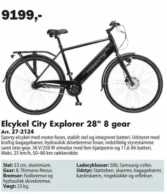 Biltema Elcykel City Explorer 28" 8 gear tilbud