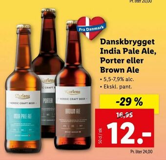 Danskbrygget India Pale Ale, Porter eller Brown Ale