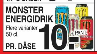 ABC Lavpris Monster energidrik tilbud