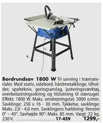 Bordrundsav 1800 W