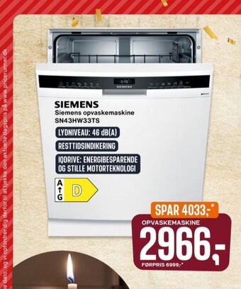Siemens opvaskemaskine
