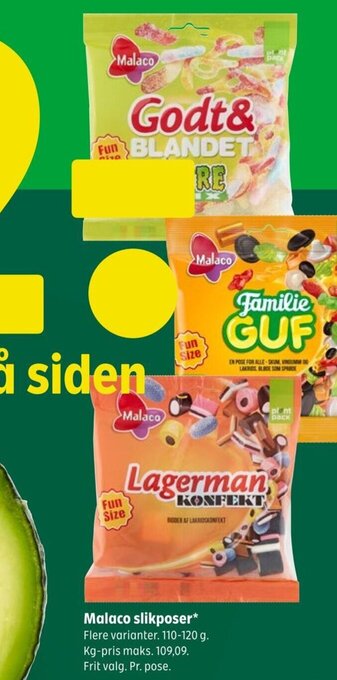 Coop 365 Malaco Slikposer tilbud