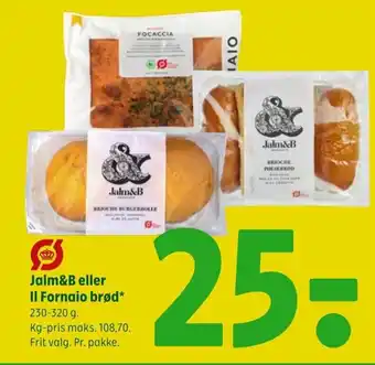 Coop 365 Jalm & B eller II Fornaio Brød tilbud
