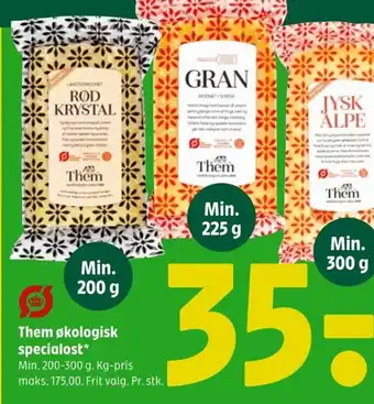 Coop 365 Them Økologisk Specialost tilbud